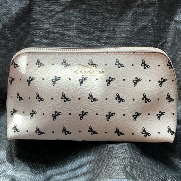 Coach Handbags - Coach Cosmetic Case with Butterfly Dot Print EUC